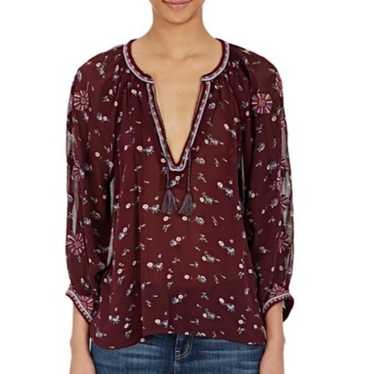 ULLA JOHNSON Lida Blouse In Embroidered Floral Ge… - image 1