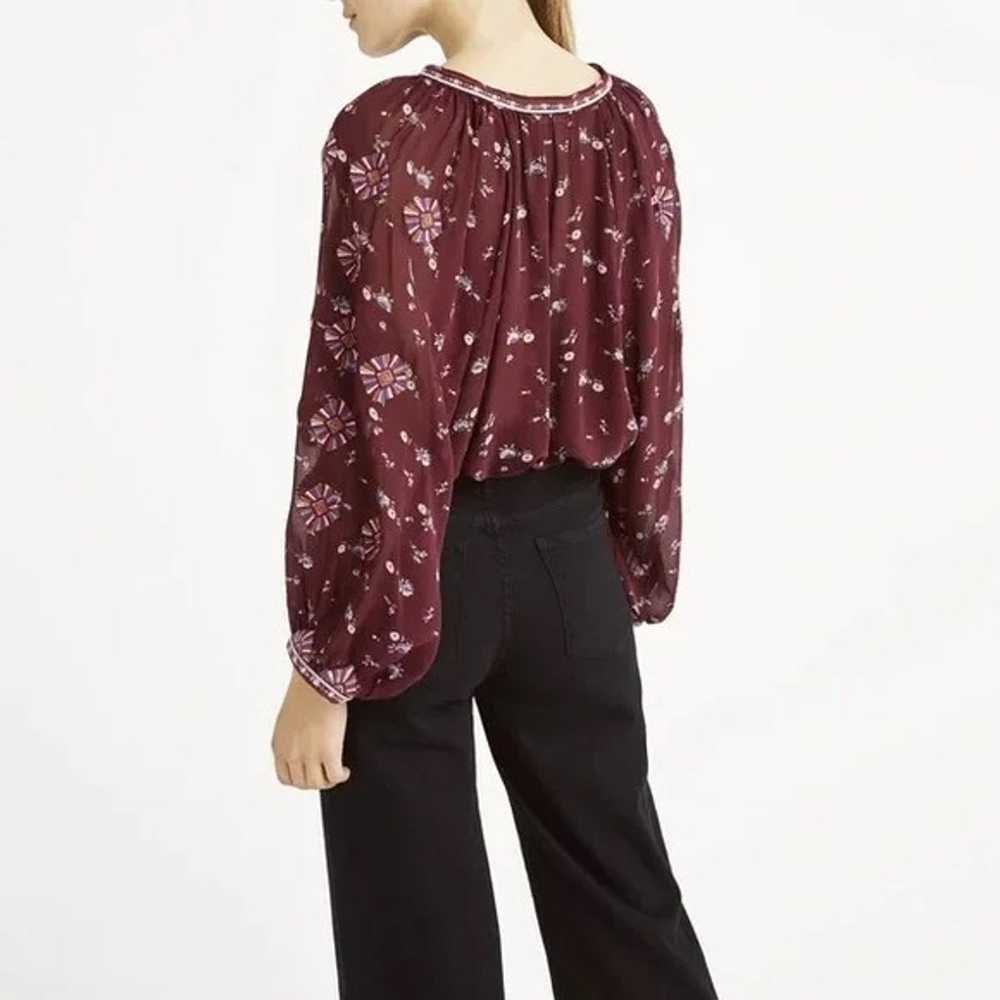 ULLA JOHNSON Lida Blouse In Embroidered Floral Ge… - image 2