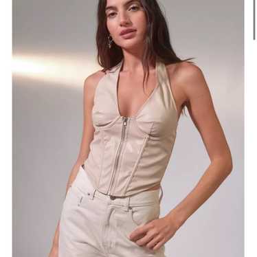 Zara Faux Leather Corset Dress - Gem