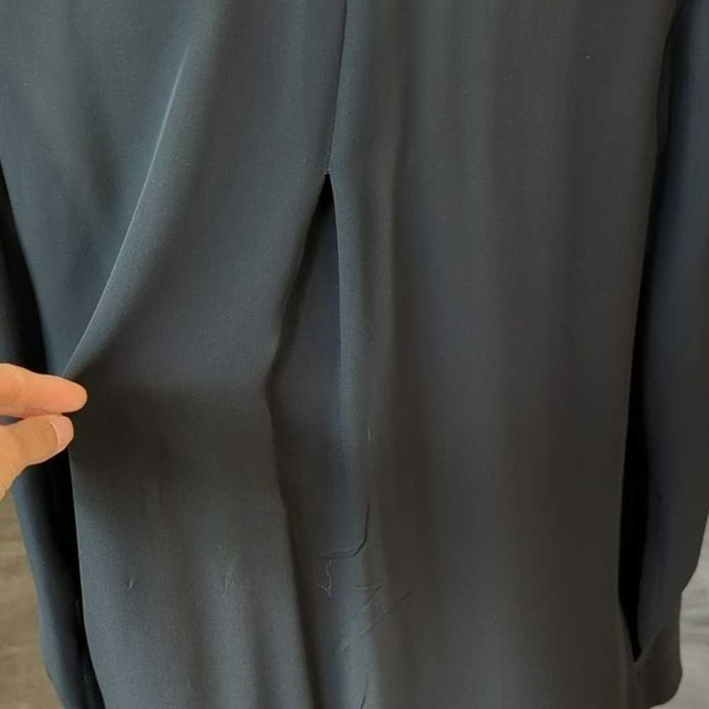 Vince Collarless Half Button Silk Chiffon Shirt B… - image 6