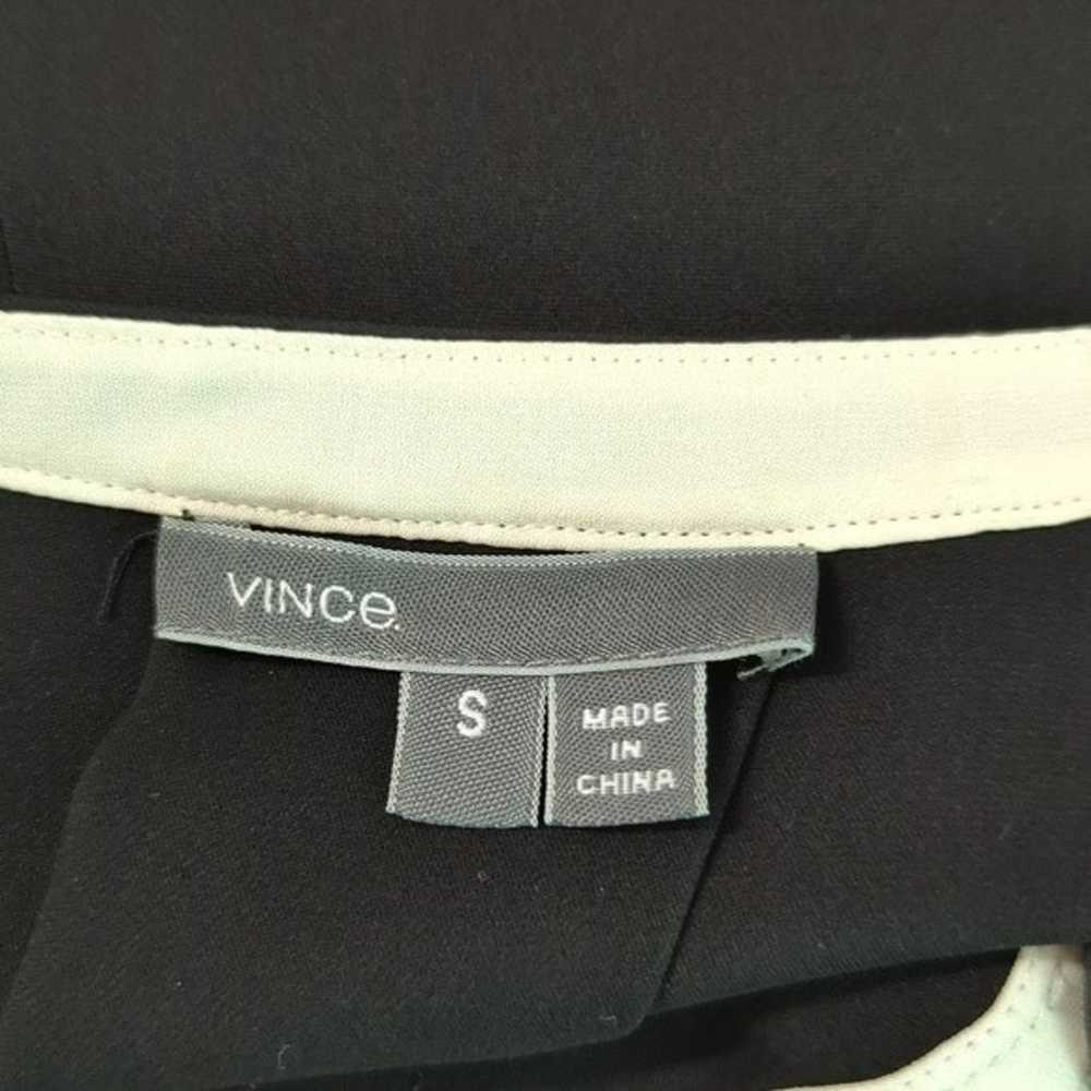 Vince Collarless Half Button Silk Chiffon Shirt B… - image 8