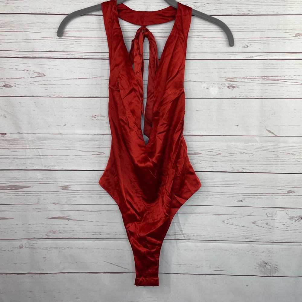 For Love & Lemons Satin Aries Bodysuit Small NWOT - image 2