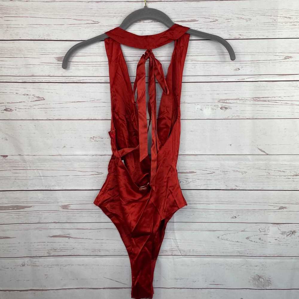 For Love & Lemons Satin Aries Bodysuit Small NWOT - image 4