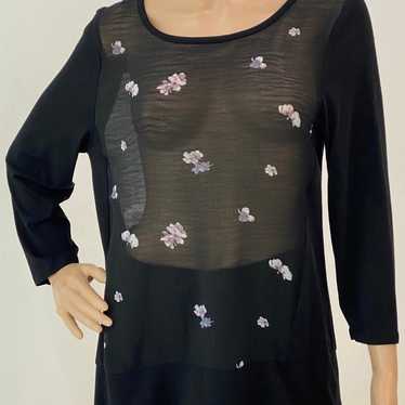 Vince Camuto Sheer Floral Top
