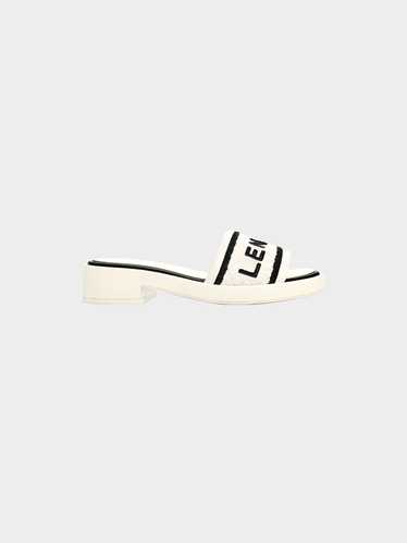 Chanel 2020s Ivory and Black Embroidered Logo Lamb