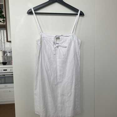 REFORMATION white linen dress