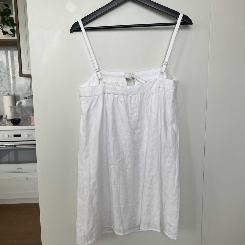 REFORMATION white linen dress - image 2