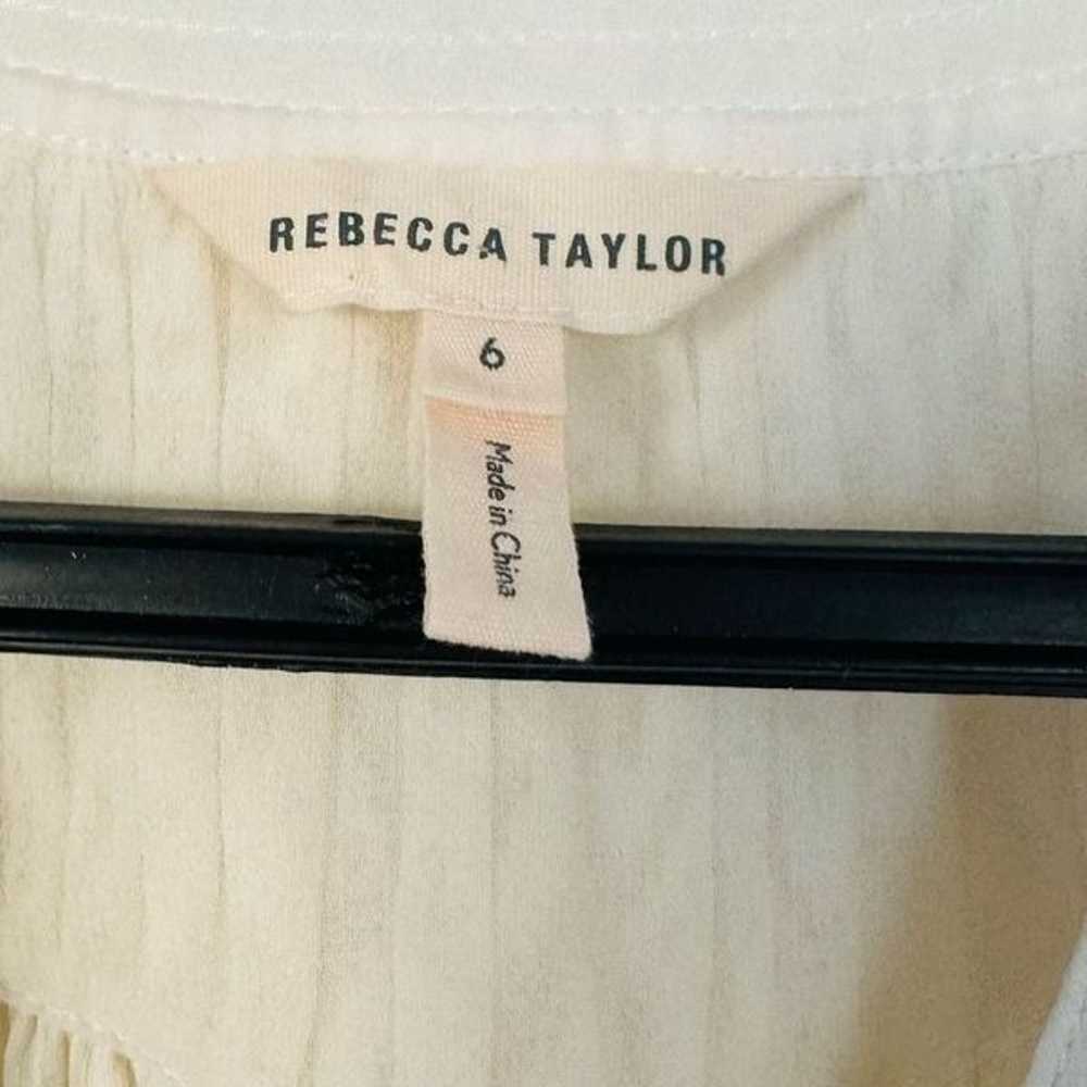 Rebecca Taylor Geometric Silk Blend Blouse Size 6 - image 4