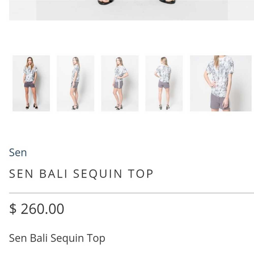 SEN Bali Sequin Top Size S - image 7