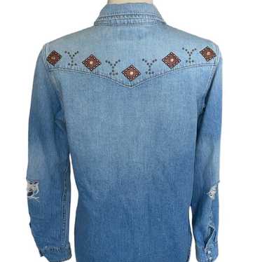 Lucky Brand X Yellowstone Embroidered Denim Wester