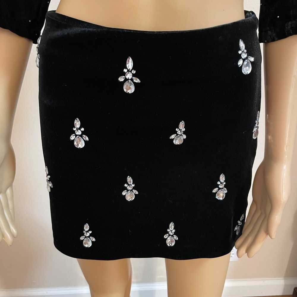 Women’s Skirt and Tops Set Gorgeous Black Velvet - image 3