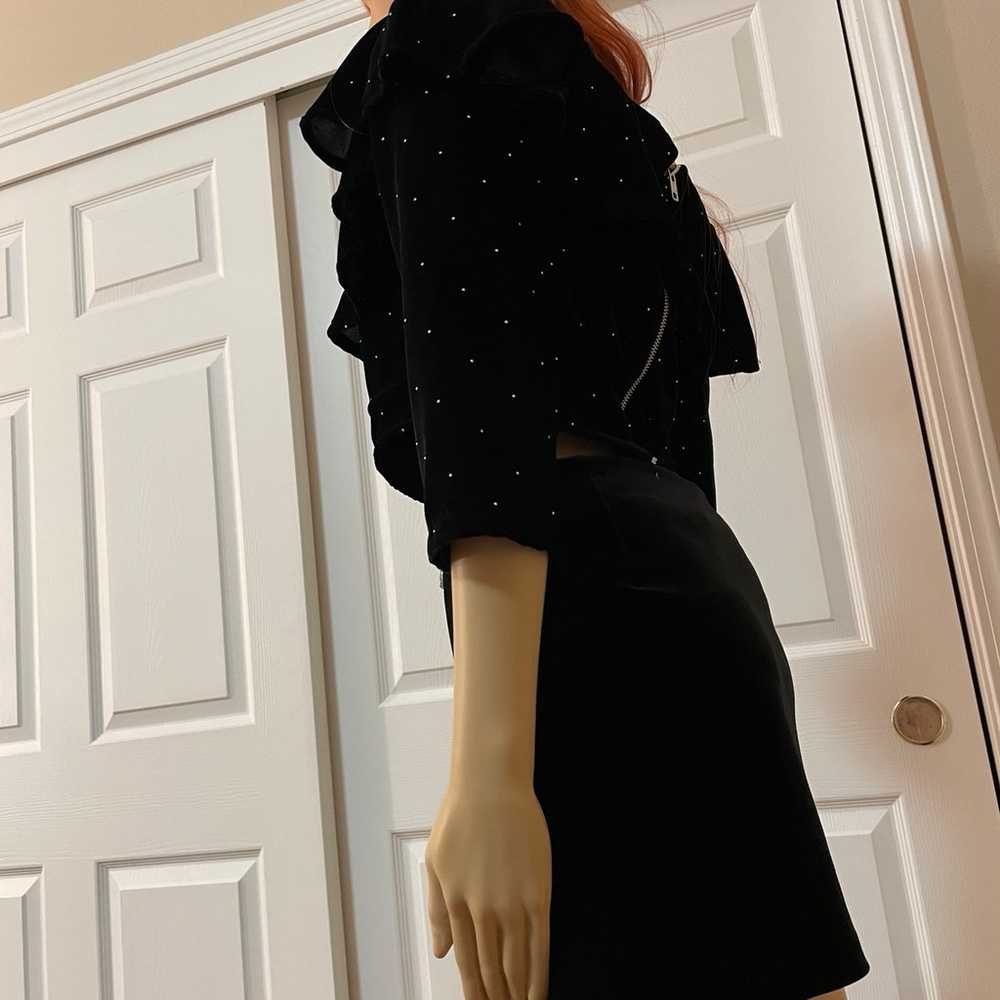 Women’s Skirt and Tops Set Gorgeous Black Velvet - image 9