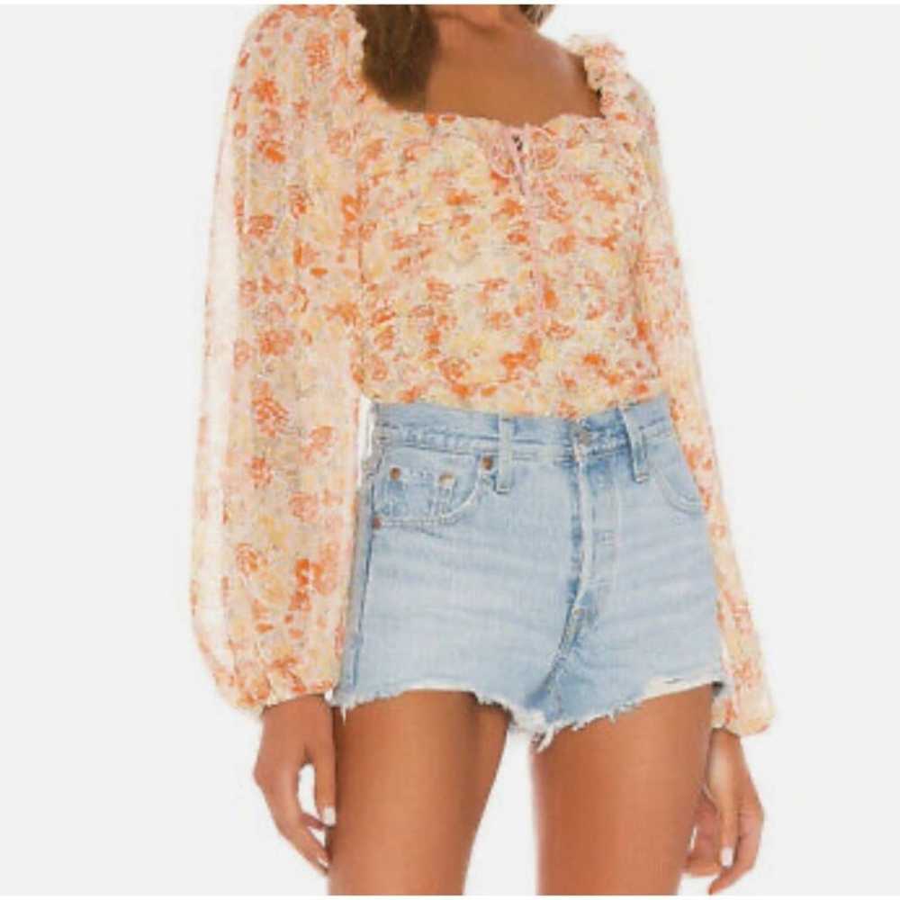 Free People Mabel spring combo floral long puff s… - image 1