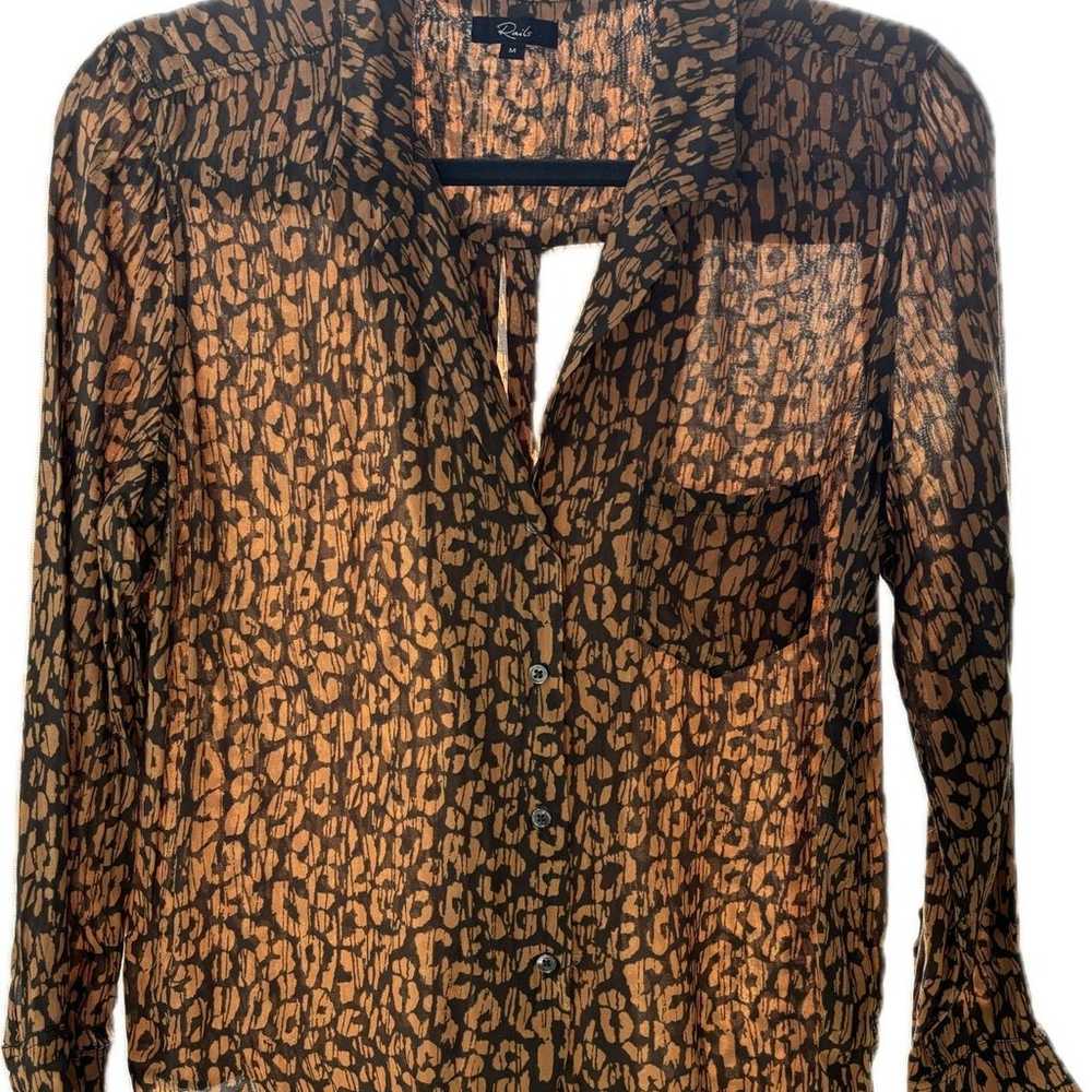 Rails -  Rebel Batik Cheetah Blouse (M) - image 1