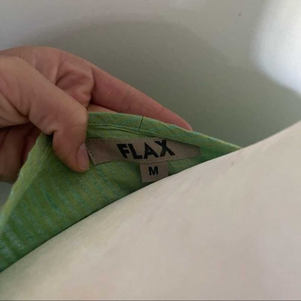 FLAX green linen tunic medium - image 5