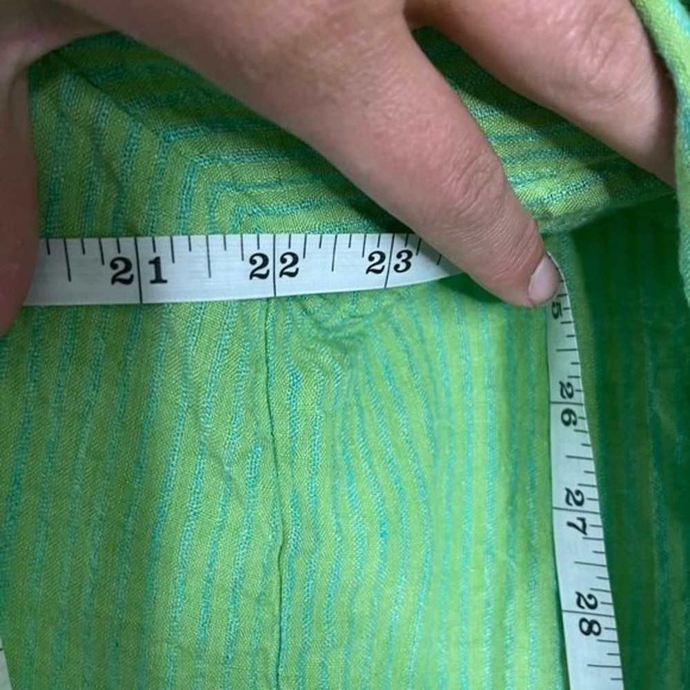FLAX green linen tunic medium - image 6