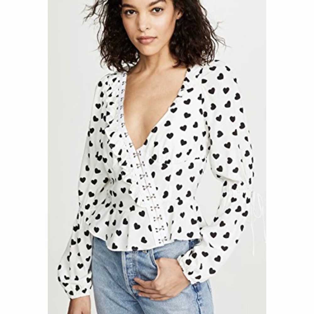 For Love and Lemons super cute top with hearts. S… - image 9