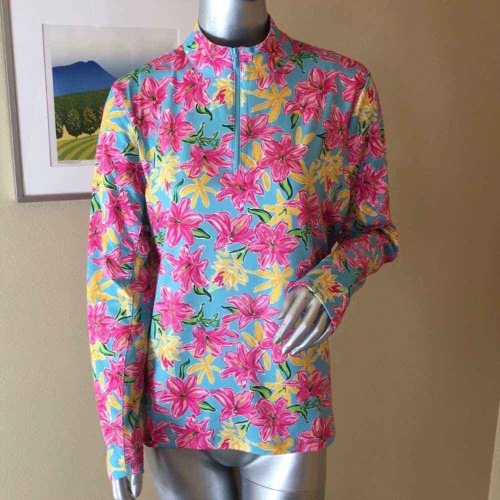 X by Gottex | Floral Golf / Tennis Long Sleeve Pa… - image 1