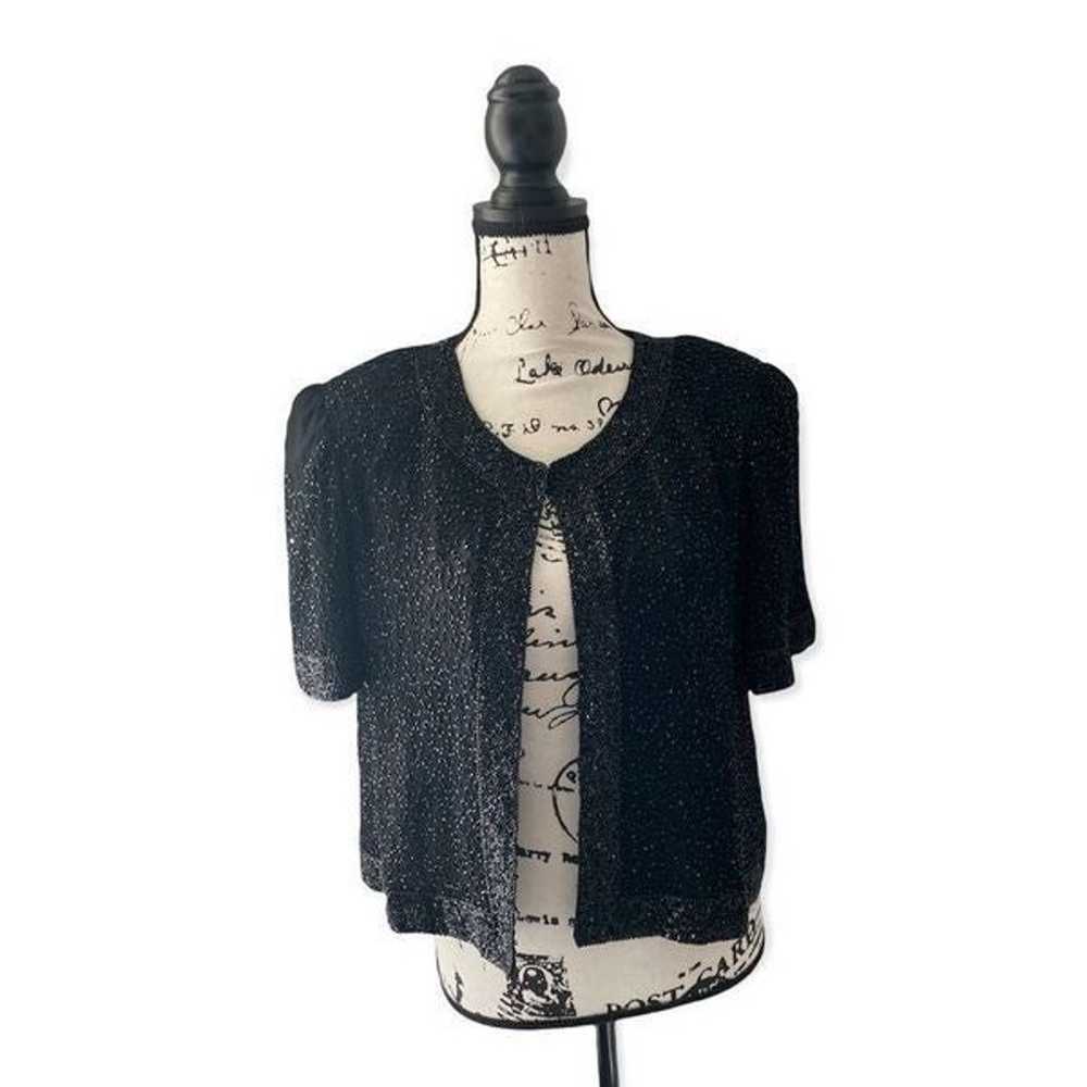 Stenay SZ L vintage silk beaded blouse - image 2