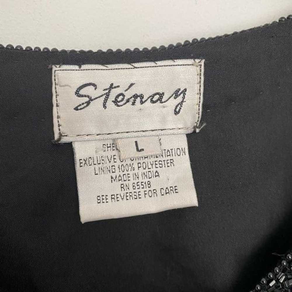 Stenay SZ L vintage silk beaded blouse - image 3