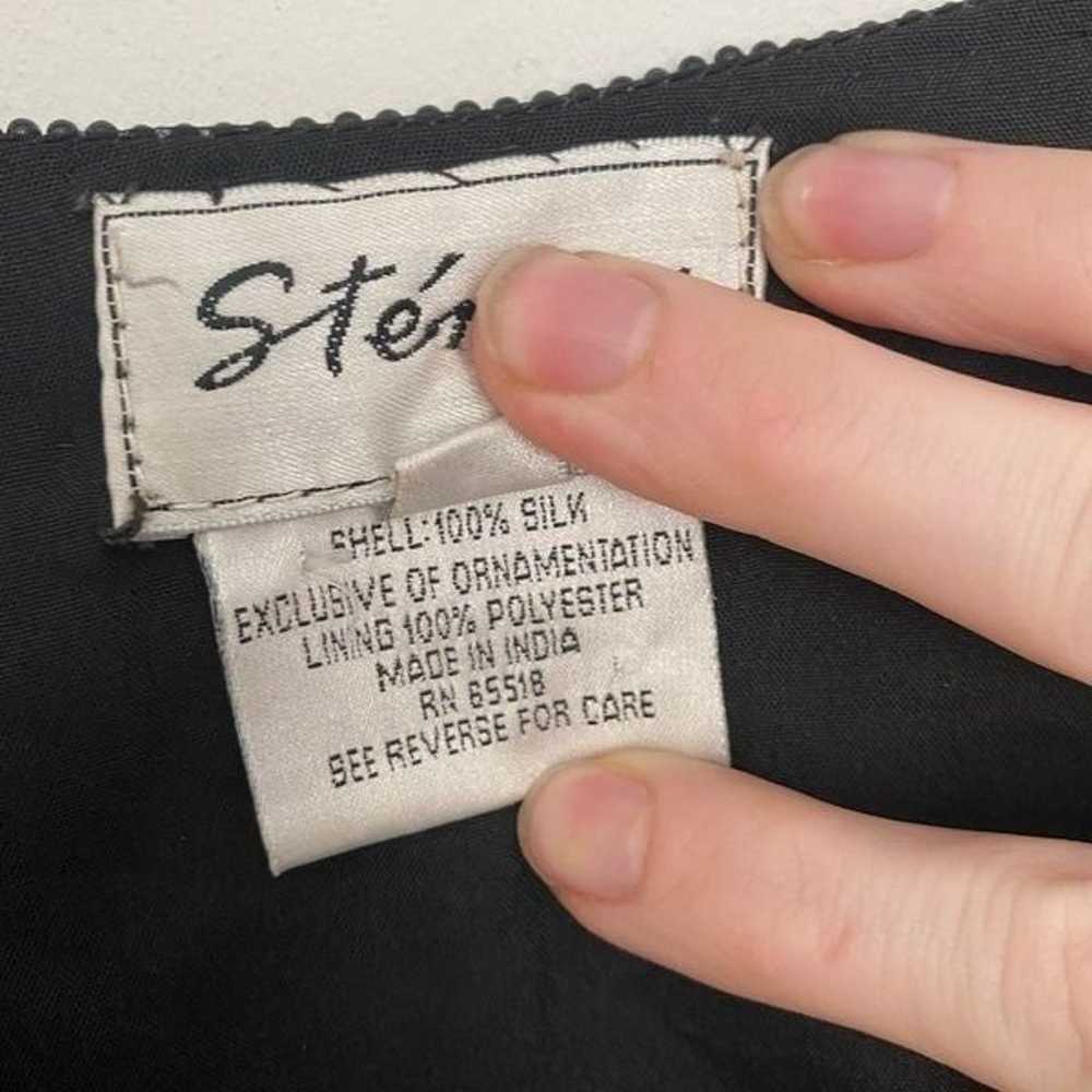 Stenay SZ L vintage silk beaded blouse - image 4