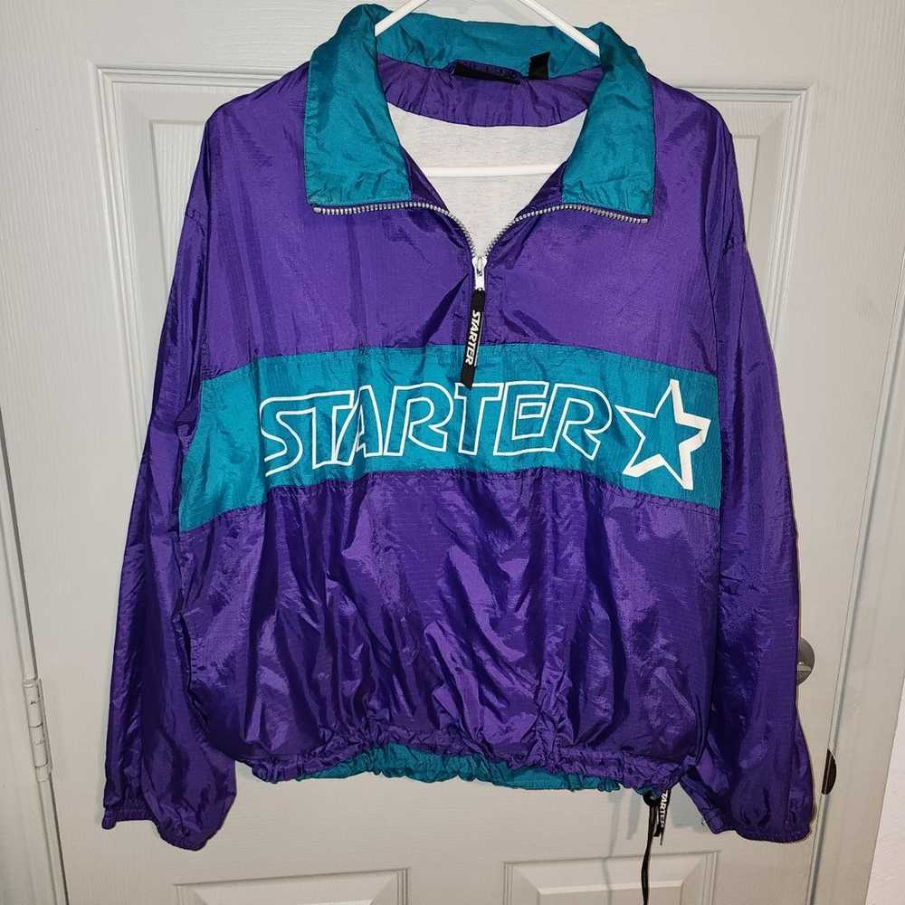 RARE Vintage Retro Starter Jacket Nylon Pullover Wind… - Gem