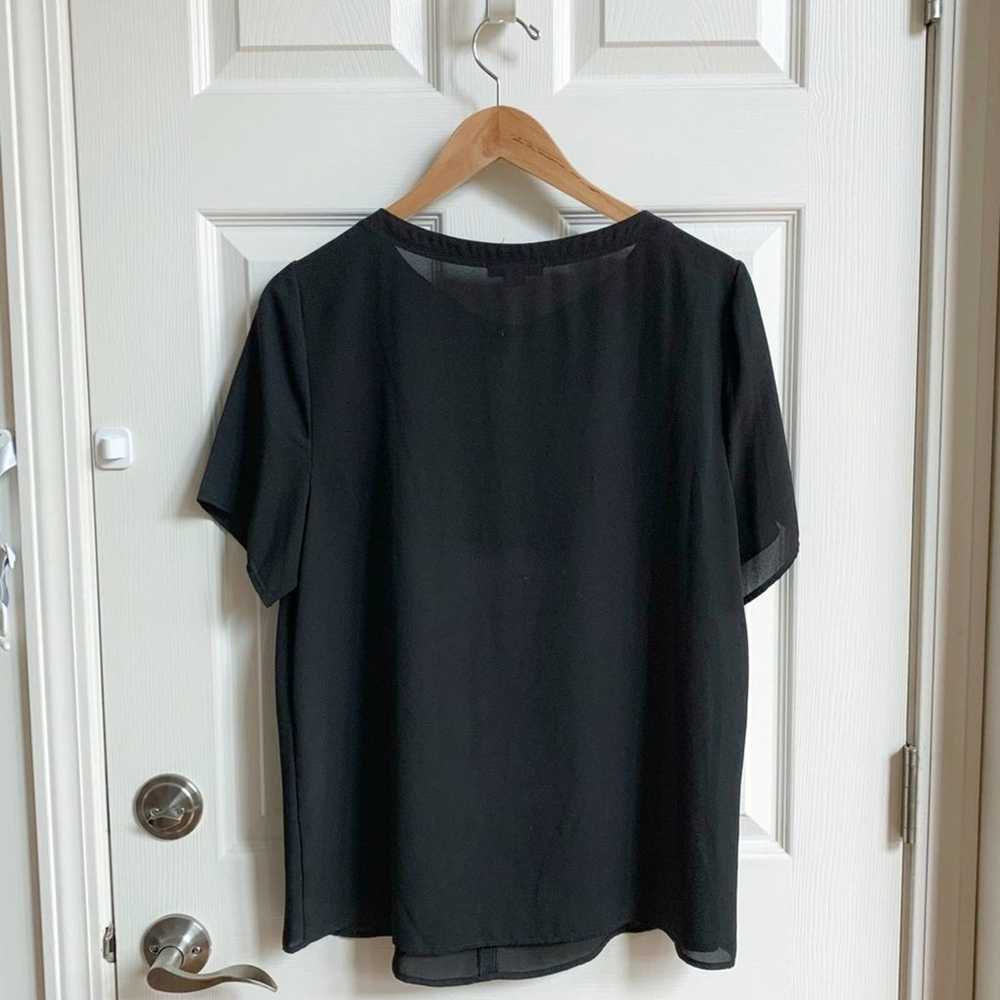 Twenty black keyhole blouse, size L - image 2