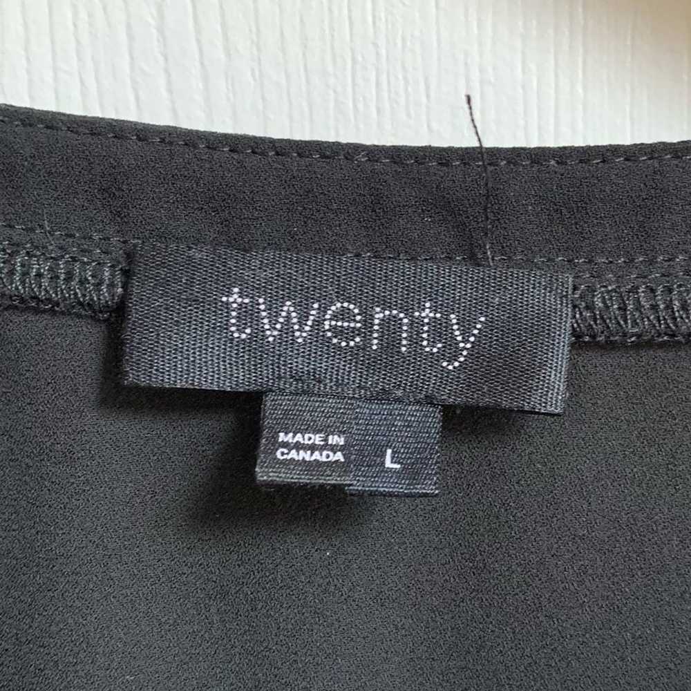 Twenty black keyhole blouse, size L - image 3