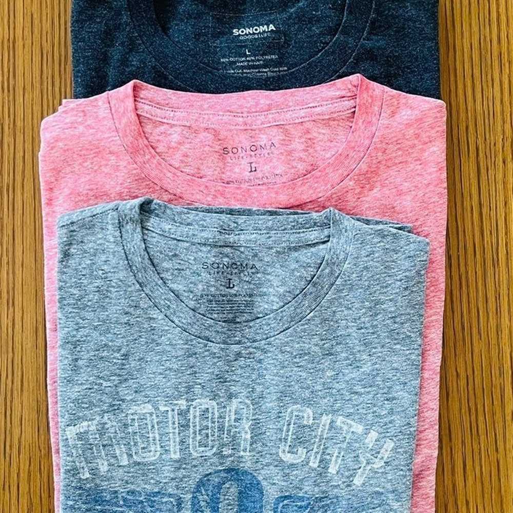 Set of Four Sonoma Lifestyle T-shirts Men Size La… - image 11