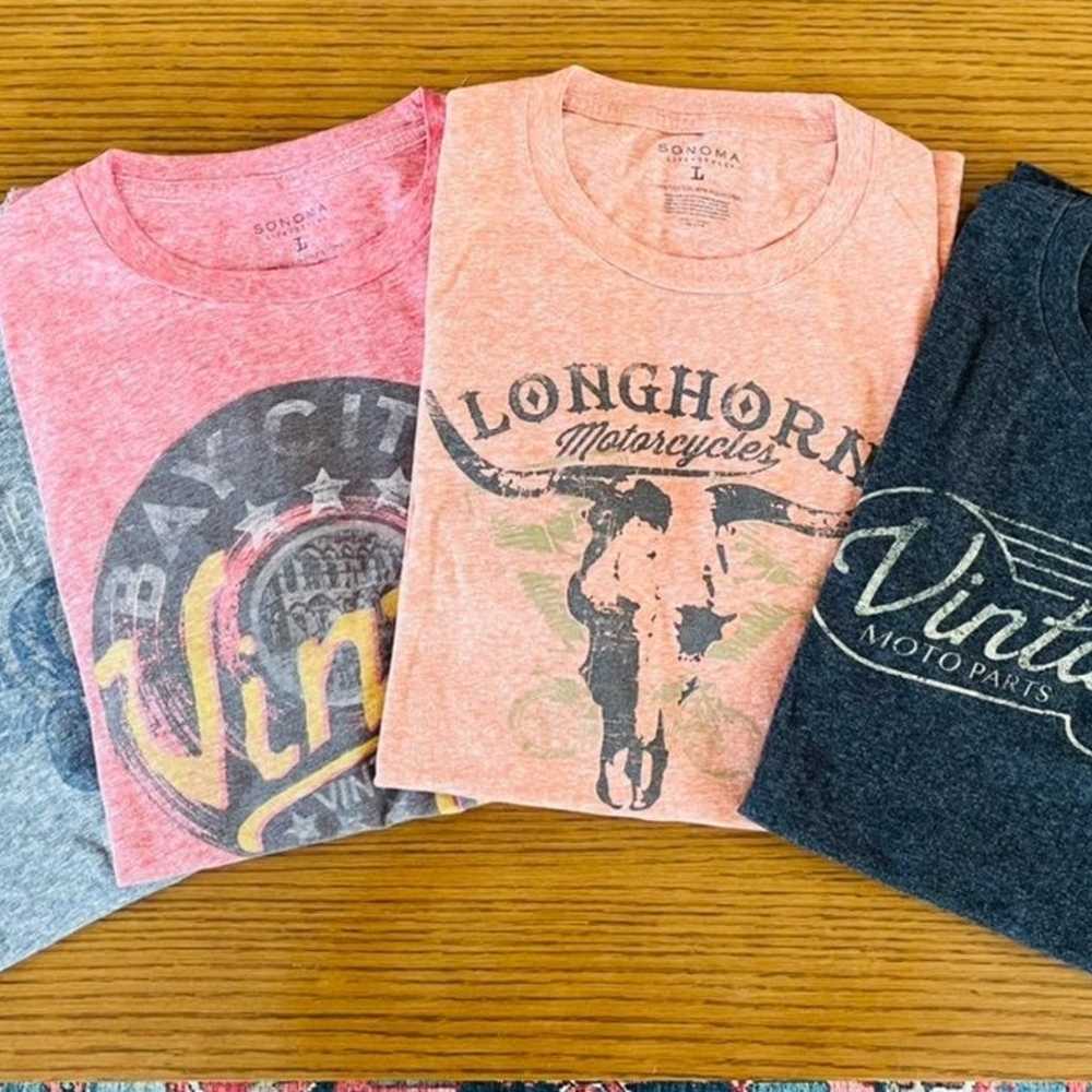 Set of Four Sonoma Lifestyle T-shirts Men Size La… - image 1