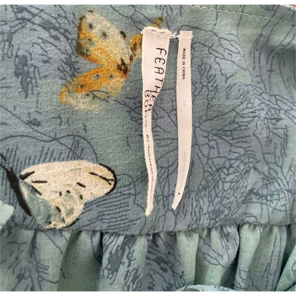 EUC Anthropologie Feather Bone Butterflies Floral… - image 3