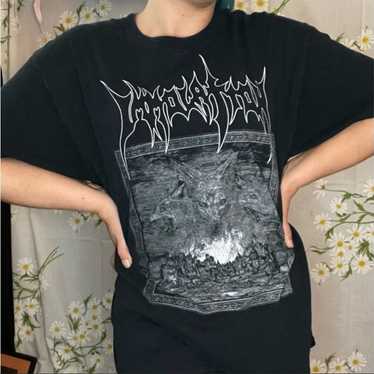 Vintage late 90s immolation metal band wolf graph… - image 1
