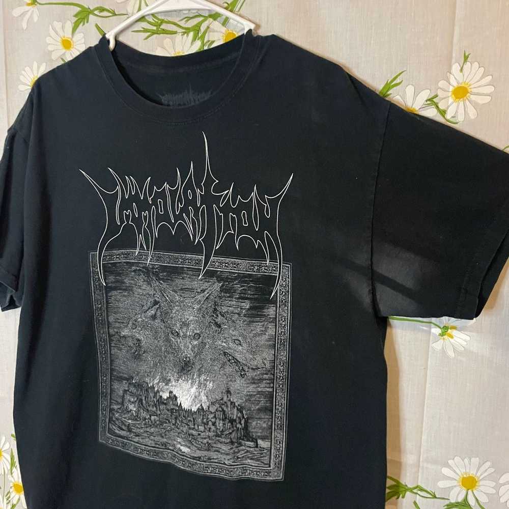 Vintage late 90s immolation metal band wolf graph… - image 4