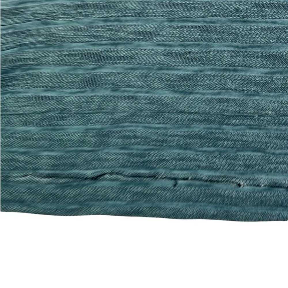 LUUKAA Teal Green Ribbed Knit Asymmetrical Sleeve… - image 9