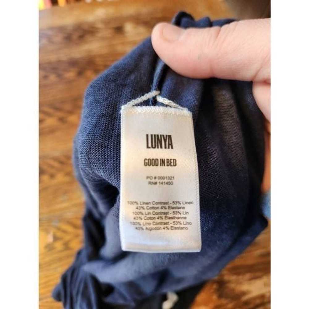 Lunya Linen Top Deep V Easy Short Sleeve 100% Lin… - image 4