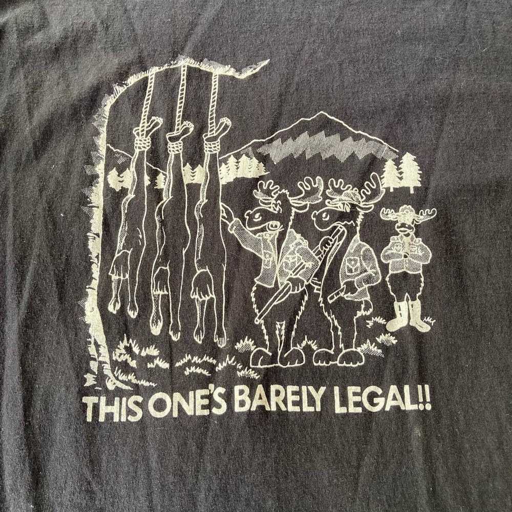 80s/90s Jerzees Mens XL T Shirt Hunting Humor Vtg… - image 2