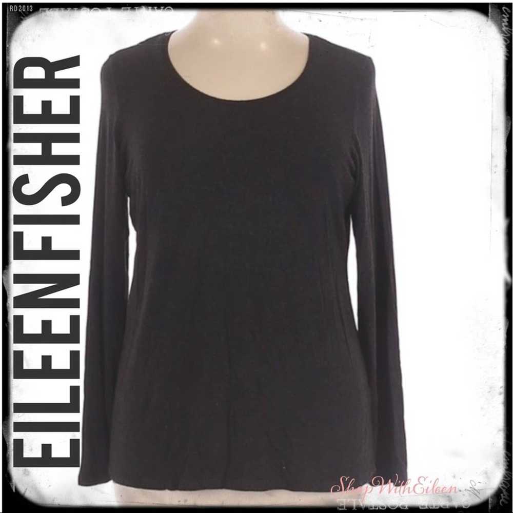 EILEEN FISHER Gray Long Sleeve T-shirts - image 1