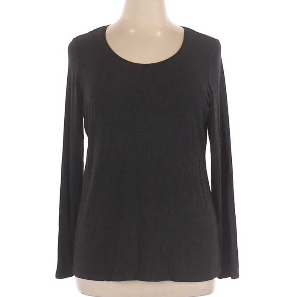 EILEEN FISHER Gray Long Sleeve T-shirts - image 7