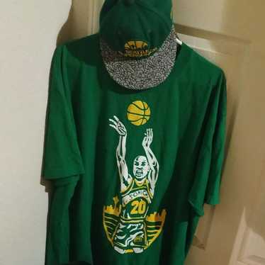 Vintage Seattle SuperSonics hat and shir - image 1