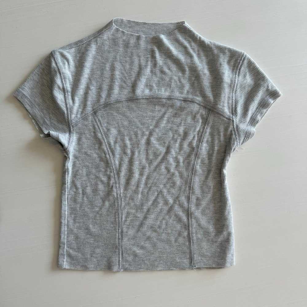 JOAH BROWN CONTRAST STITCH TEE - image 2