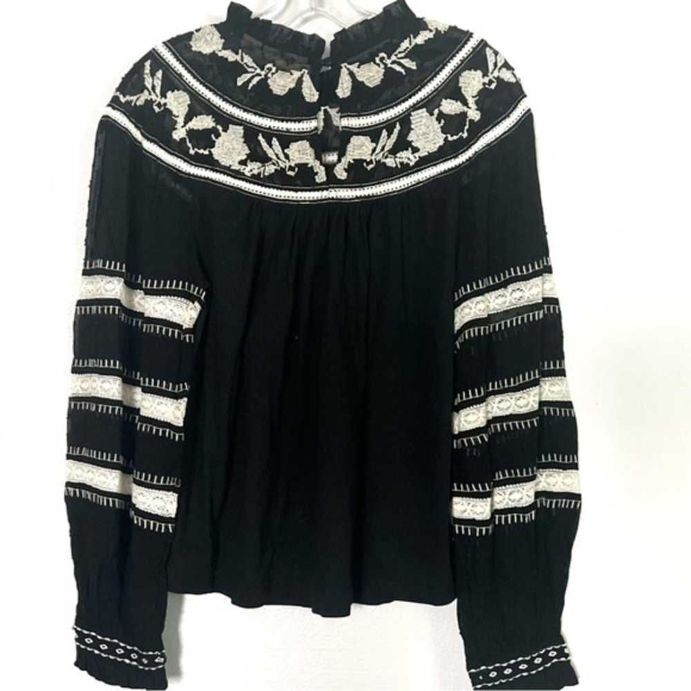 NWT Anthropologie Maeve Black Winona Lace Embroid… - image 3