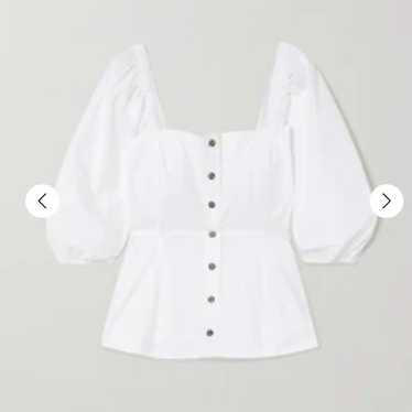 GANNI Organic cotton-poplin blouse