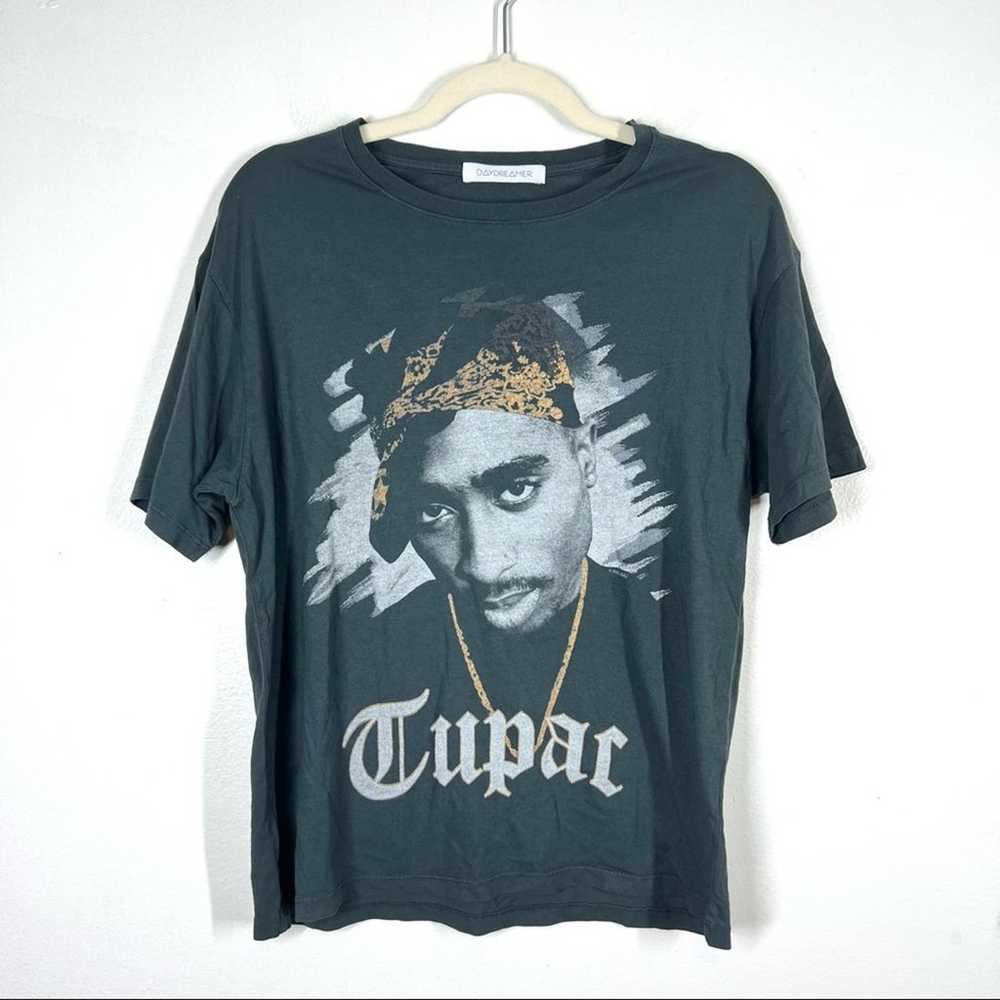 DAYDREAMER Tupac Gold Bandana Boyfriend Band Tee … - image 2