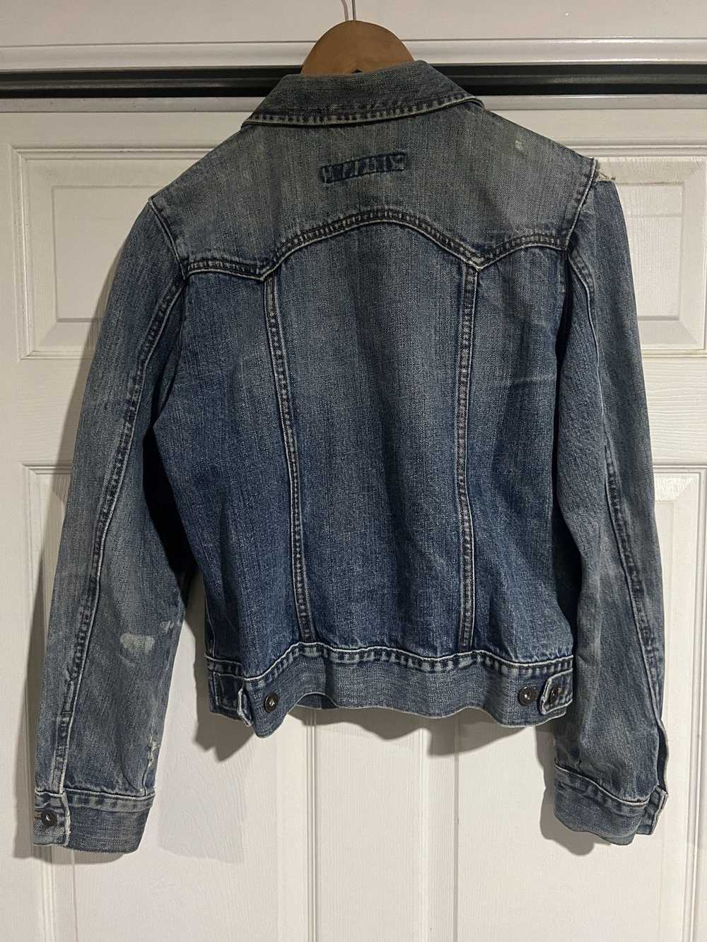 Gap × Vintage Vintage 90s Gap Denim Jacket Frayed… - image 2
