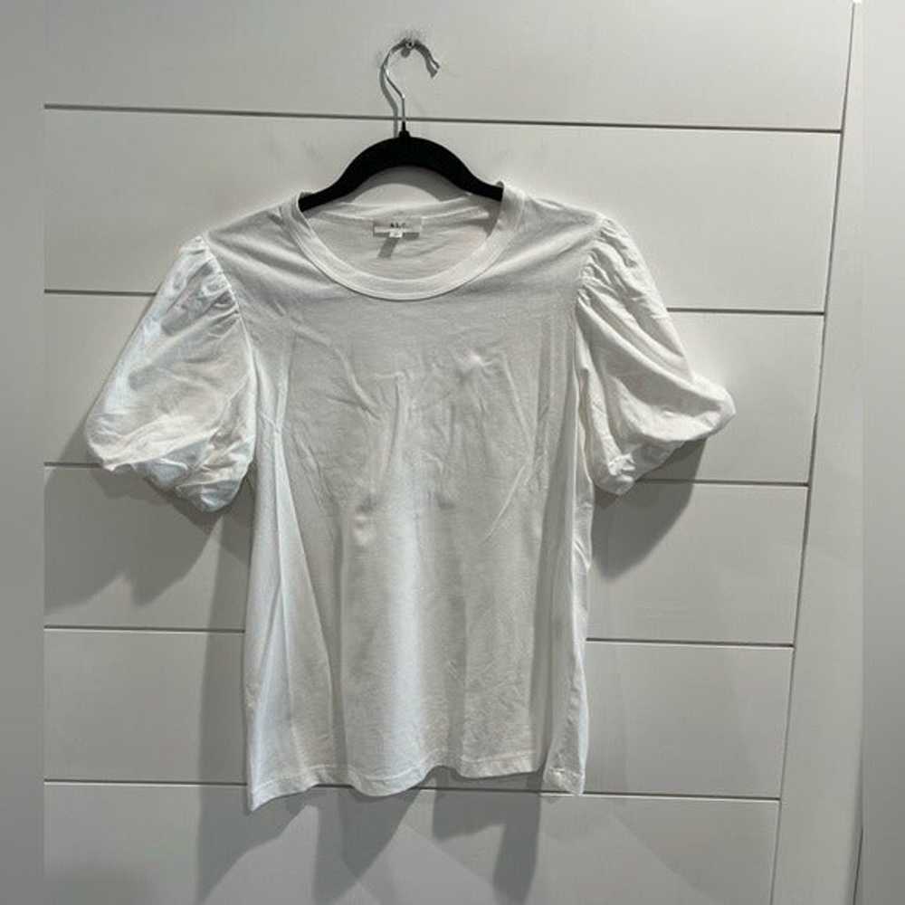 A.L.C. White Poole puff sleeve t shirt - image 1