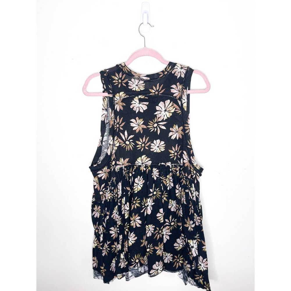 Free People Madison Printed Babydoll Tank in Black - image 3