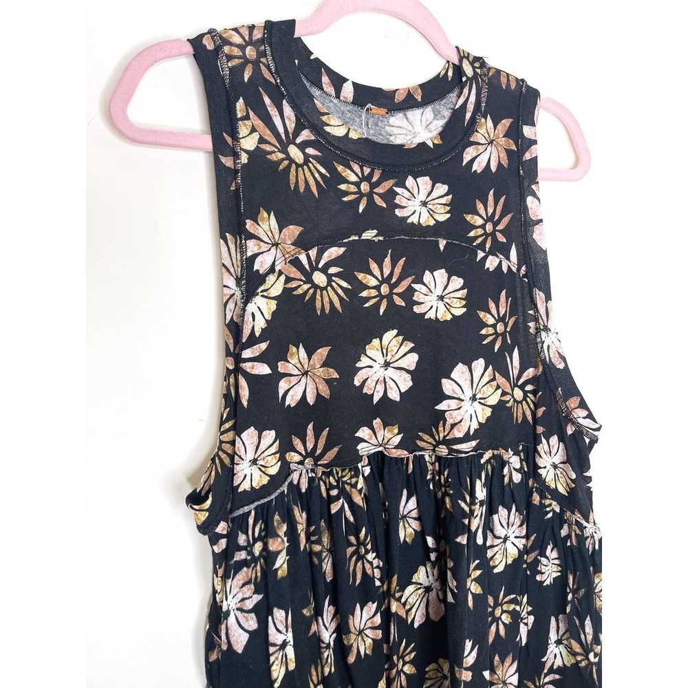 Free People Madison Printed Babydoll Tank in Black - image 5