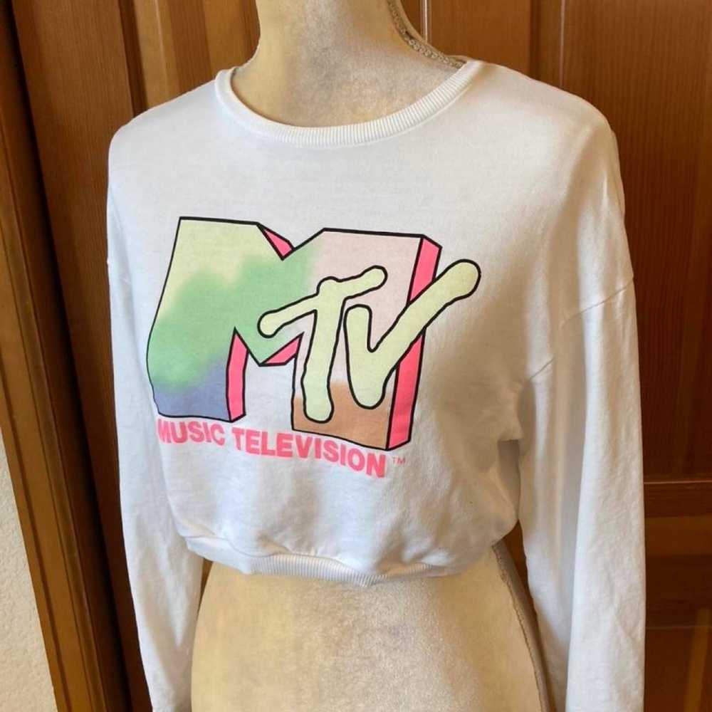 Vintage MTV White Long Sleeved Crop Top. Size XS. - image 2
