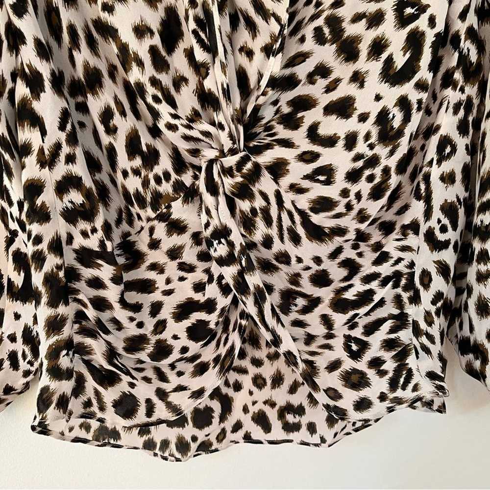 L’AGENCE Silk Mariposa Leopard Print High Low Twi… - image 2