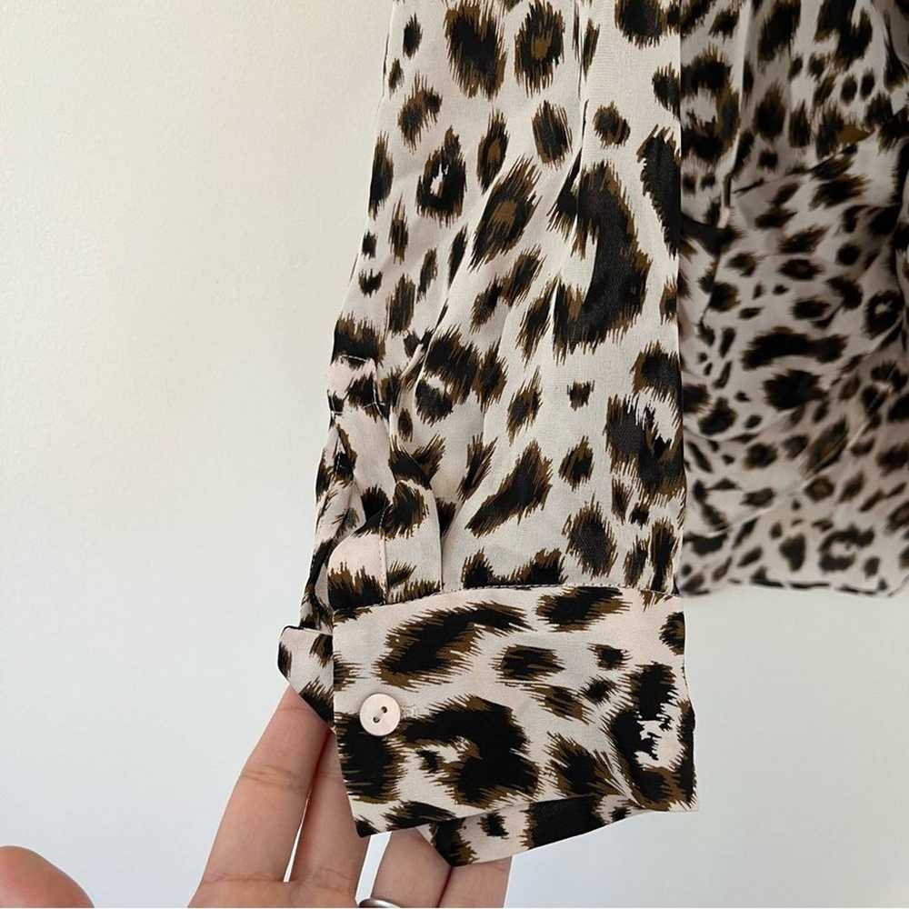 L’AGENCE Silk Mariposa Leopard Print High Low Twi… - image 3